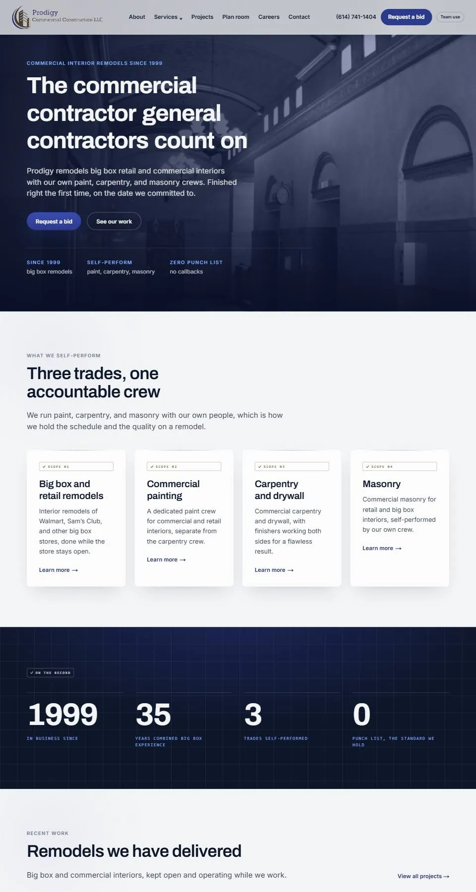 Prodigy Commercial website